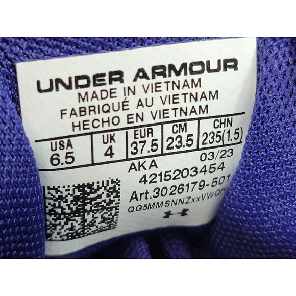 Under Armour Charged Assert 10 Shoes Sneakers Womens Size 6.5 Blue 3026179-501 - Picture 6 of 11